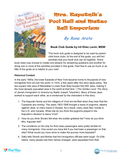 Mrs. Kaputnik`s Pool Hall and Matzo Ball Emporium