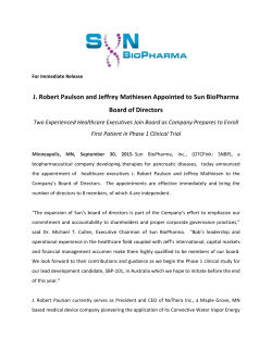 J. Robert Paulson and Jeffrey Mathiesen Appointed to Sun