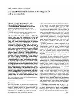The use of biochemical markers in the diagnosis of pelvic