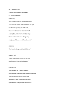 Act 2 Reading Guide A. Who said it? What does it mean? B. Literary