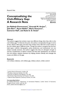 Conceptualizing the Civil–Military Gap: A Research
