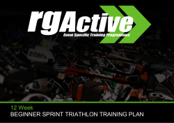 12 Week BEGINNER SPRINT TRIATHLON TRAINING PLAN