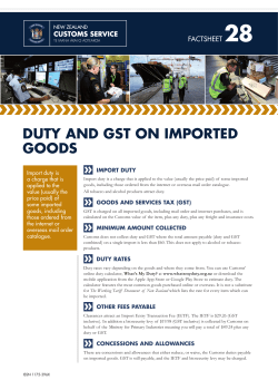 Duty and GST on imported goods