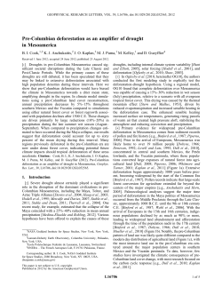 Pre-Columbian deforestation as an amplifier of