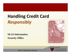 Handling Credit Card Responsibly