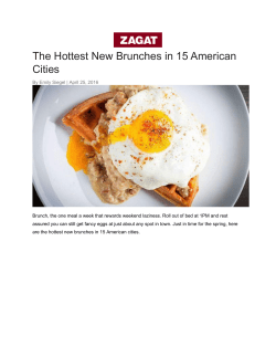 The Hottest New Brunches in 15 American Cities