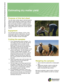 Estimating dry matter yield
