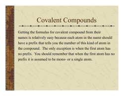 C l C d Covalent Compounds