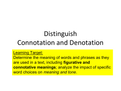 Distinguish Connotation and Denotation