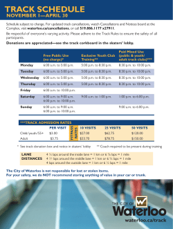 track schedule - City of Waterloo