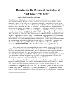 Reevaluating the Origin and Inspiration of `Sikh Gadar 1907