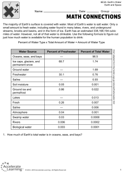 The majority of Earth`s surface is covered with water. Most of Earth`s