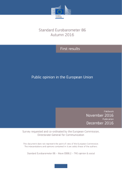 Eurobarometer 86 - European Commission