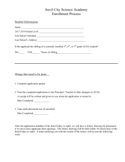 Anvil City Science Academy Enrollment Process