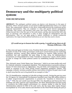 Democracy and the multiparty political system