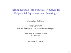 Putting Newton into Practice: A Solver for Polynomial Equations over