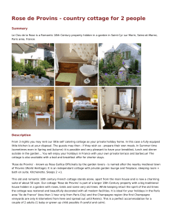 Rose de Provins - country cottage for 2 people