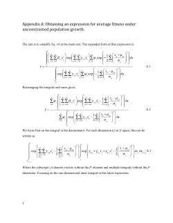 Appendix A: Obtaining an expression for average fitness under