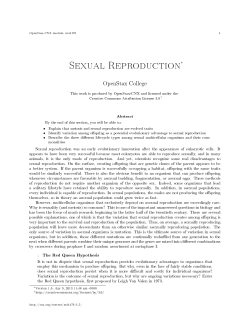 Sexual Reproduction