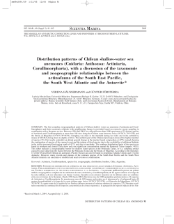 Distribution patterns of Chilean shallow-water sea anemones