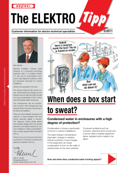 Elektro-Tipp 3/2011: When does a box start to sweat? Condensed