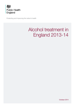 Alcohol treatment in England 2013-14
