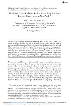 The First Great Railway Strike: Rereading the Early Labour