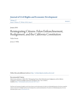Felon Enfranchisement, Realignment, and the California Constitution