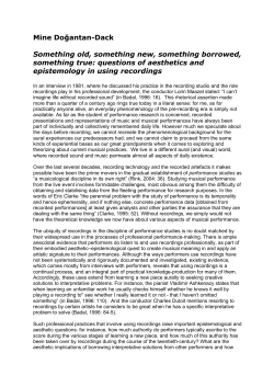 Mine Doğantan-Dack Something old, something new, something