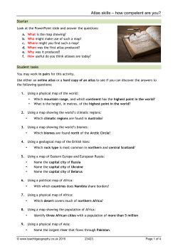 Atlas skills &ndash; how competent are you?