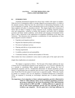 Chapter eight: Population Distribution Effects of Migration in Australia