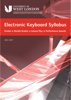 Electronic Keyboard Syllabus
