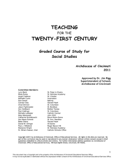 social-studies-curriculum - Archdiocese of Cincinnati