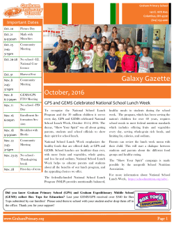 Galaxy Gazette - Graham Primary School