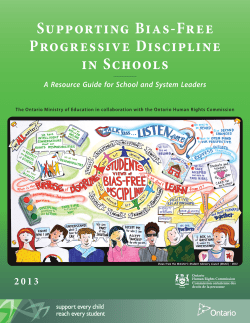 Supporting Bias-Free Progressive Discipline in Schools: A Resource
