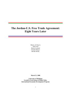 The Jordan-US Free Trade Agreement