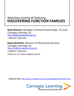 Discovering Function Families NCTM 2014