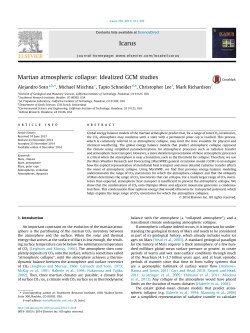 Martian atmospheric collapse: Idealized GCM