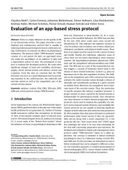 Evaluation of an app-based stress protocol