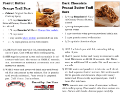Peanut Butter Orange Trail Bars Dark Chocolate Peanut Butter Trail