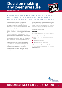 Decision making and peer pressure