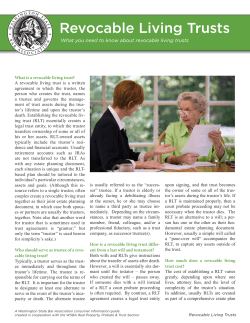 Revocable Living Trusts