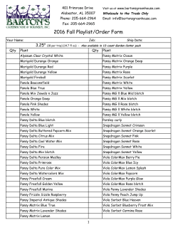 fall 2016 product list