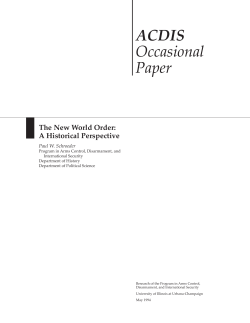 ACDIS Occasional Paper