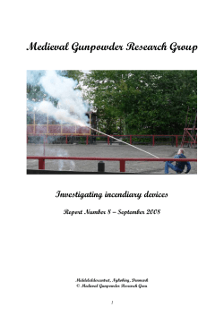 Investigating Incendiary Devices, September 2008