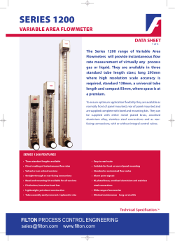 Series 1200 - Filton Process Control Engineering
