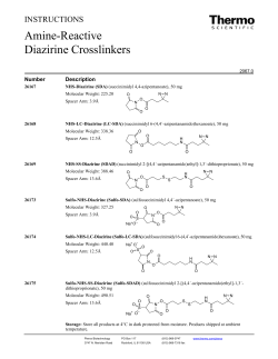 Amine-Reactive Diazirine Crosslinkers