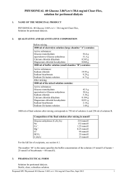 PHYSIONEAL 40 Glucose 3.86%w/v/38.6 mg/ml Clear