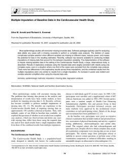 Multiple Imputation of Baseline Data in the Cardiovascular Health