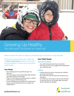 Growing Up Healthy - You and your 18 month to